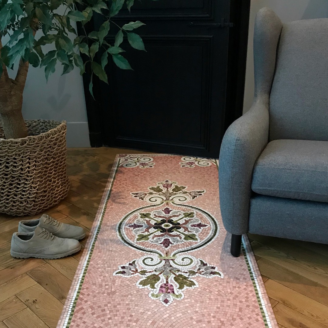 Tapis vinyle mosaïque Flora runner