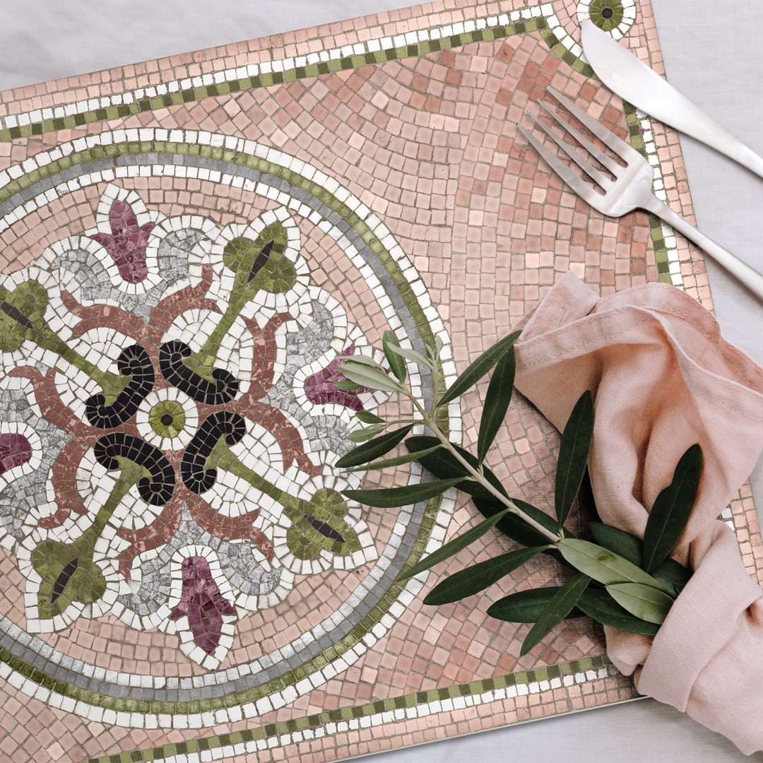 Mosaic vinyl placemat Flora