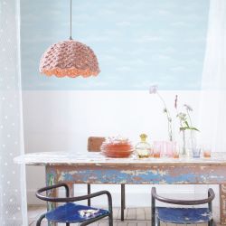 Ciel Bleu Et Nuages Sur Le Plafond Photo stock - Image du blanc
