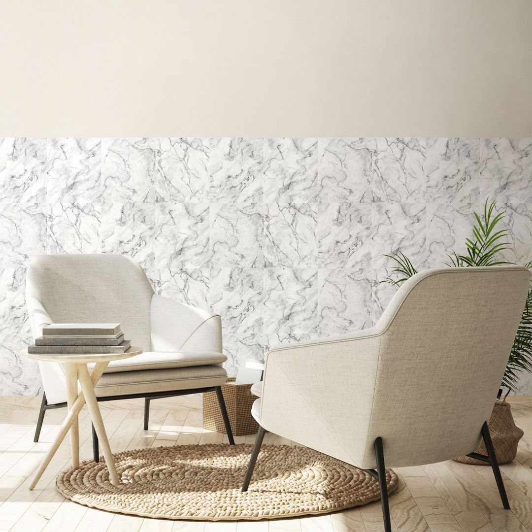 White gray marble wallpaper