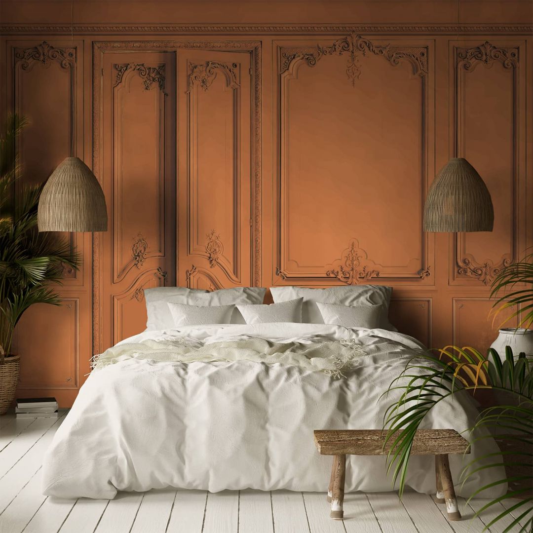 Set of Haussmann wood panels - Burnt Sienna