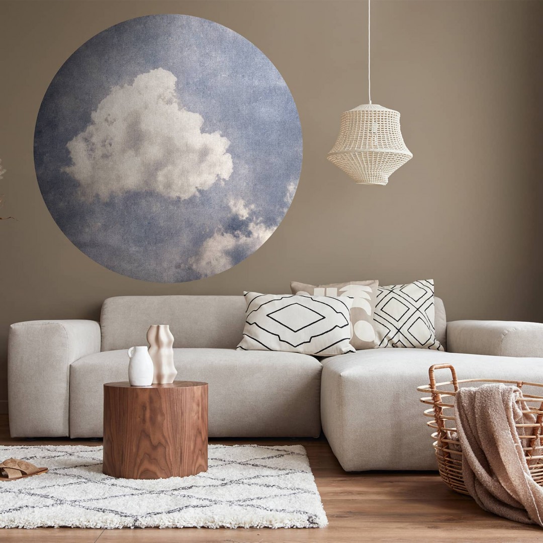 Clouds & sky round wallpaper - Ø 130 cm