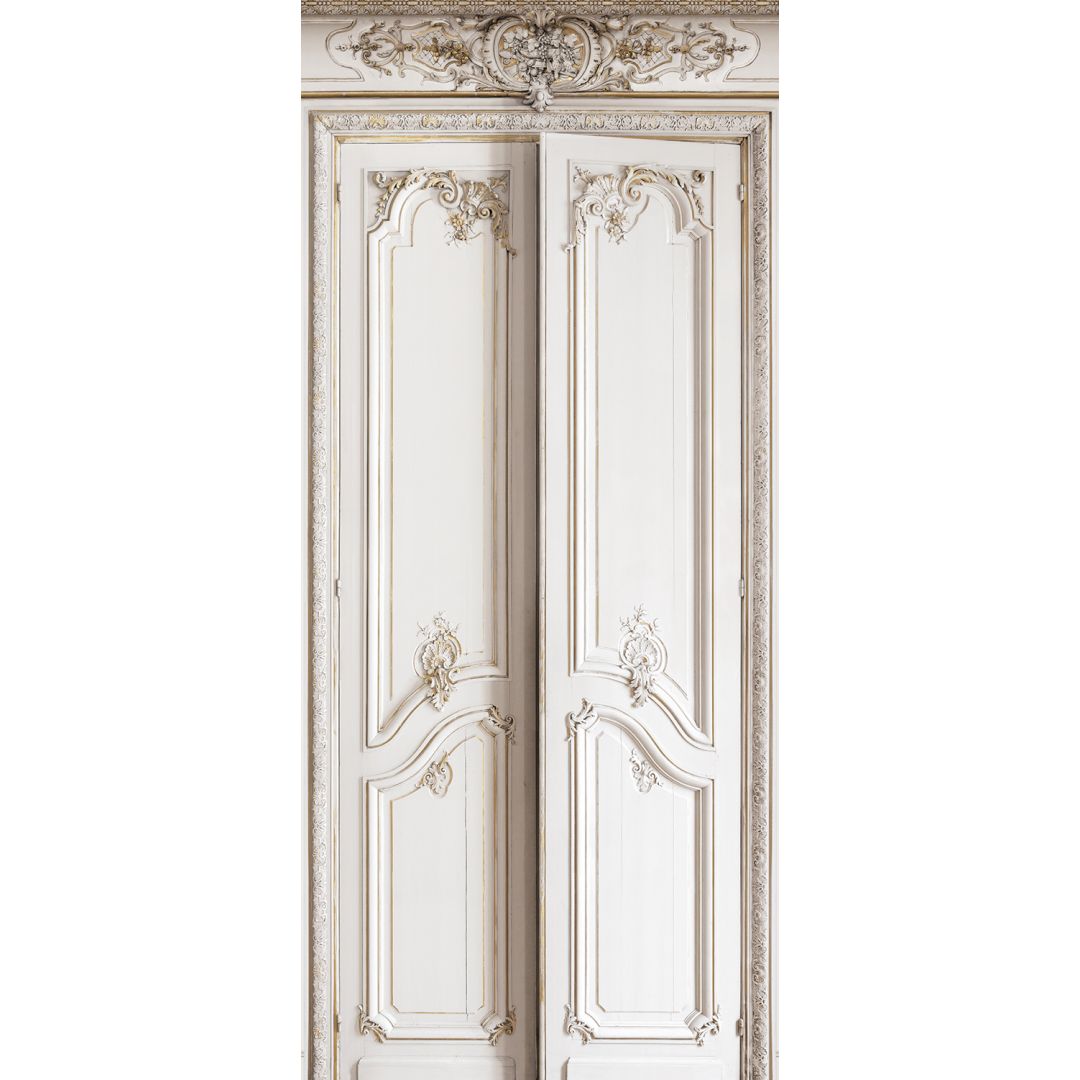 Double door with simple Haussmann panelling 133cm