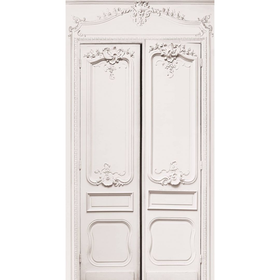 Double door with simple Haussmann panelling series II 133cm