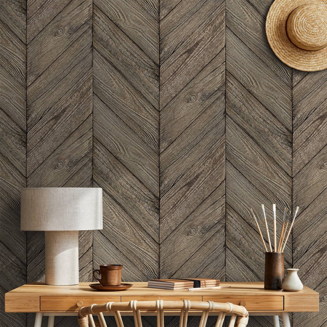 Old wood chevron wallpaper