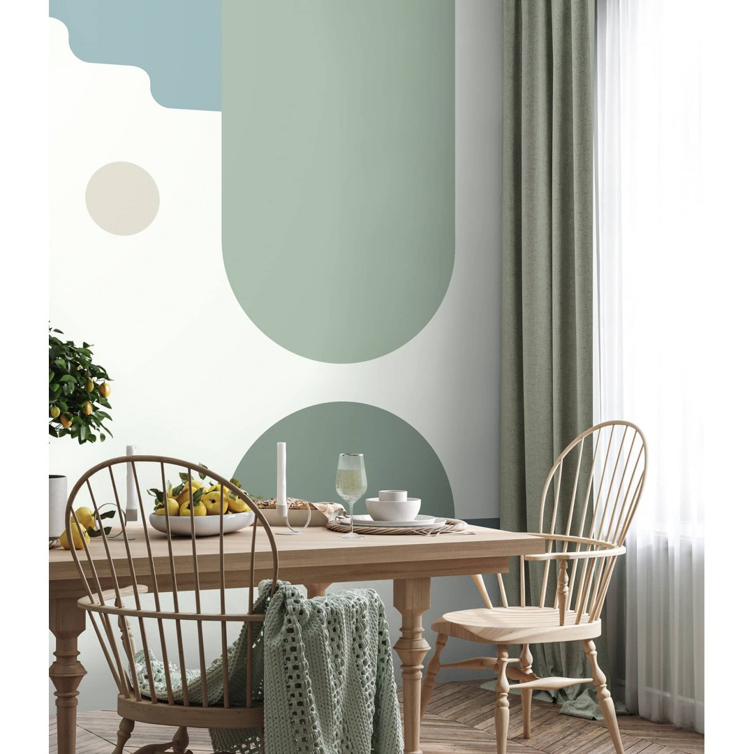 Antique riviera Paperpaint® mural AQUA - Size L