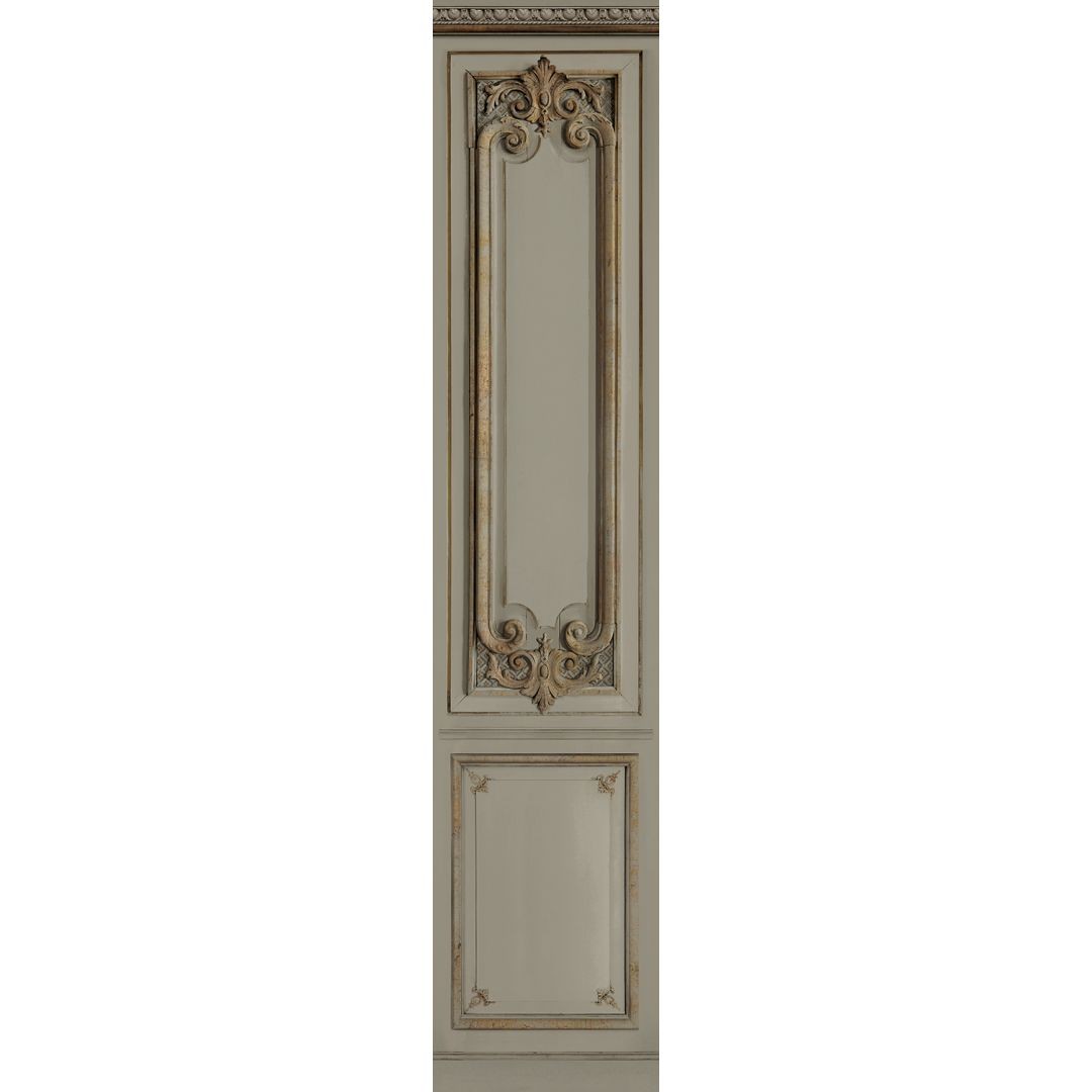 Warm grey narrow column with Haussmann panelling 52cm