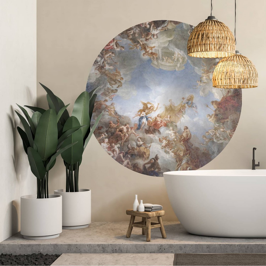 Château de Versailles fresco round wallpaper - Ø 130 cm