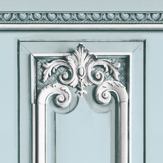 French panels wallpaper - Light blue