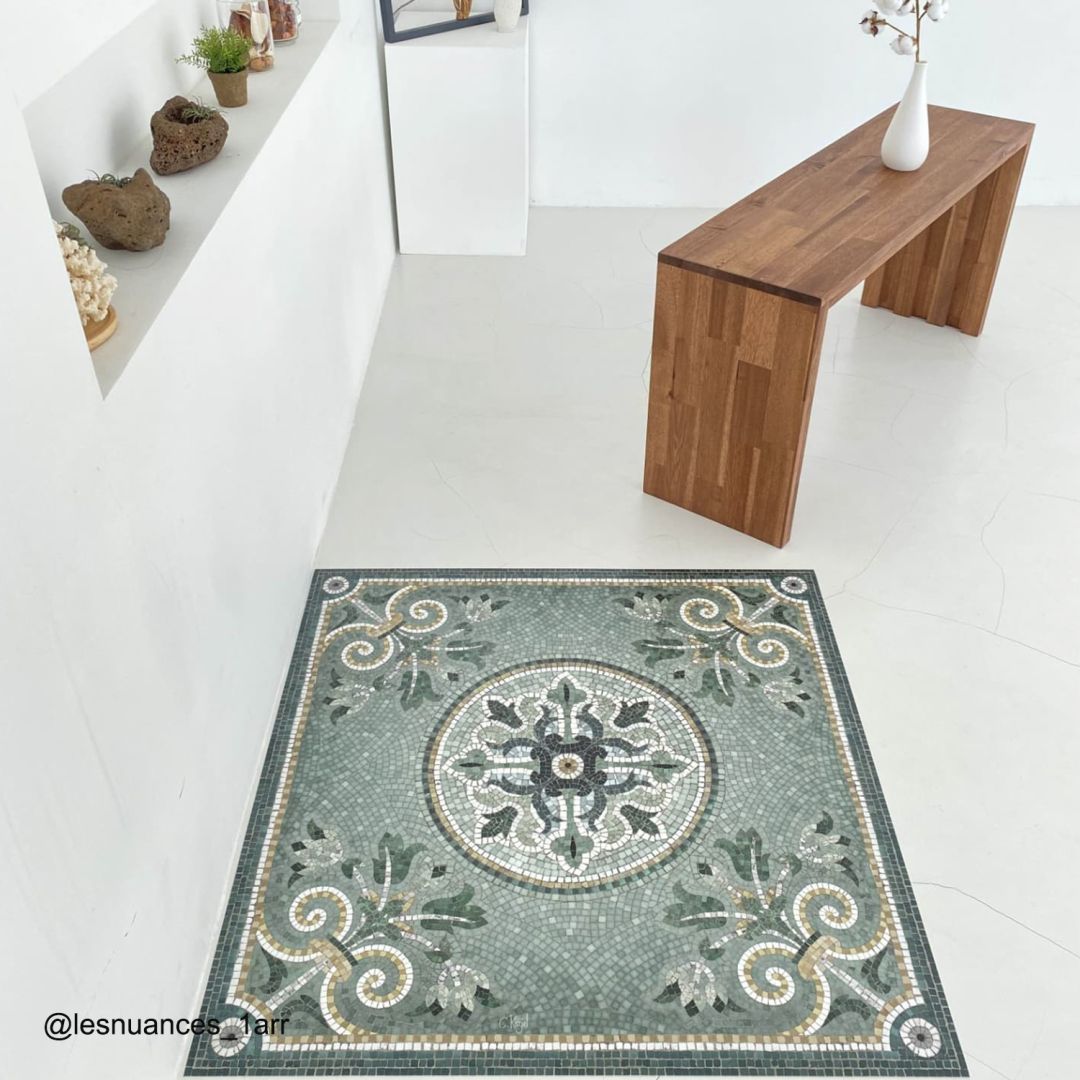 Tapis vinyle mosaïque Amanda - 150 x 150