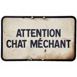 Pancarte Attention Chat Mechant