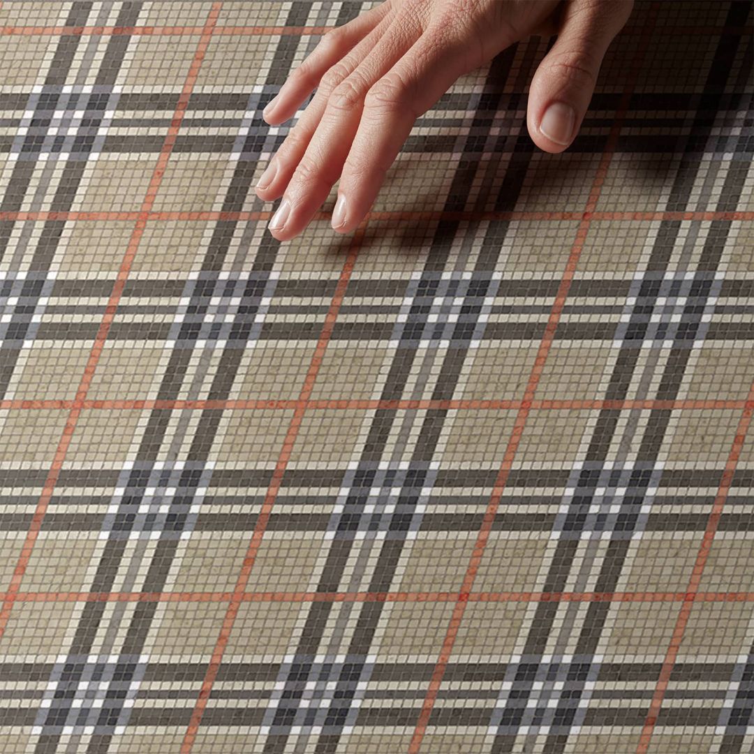 Tartan 2 vinyl rug