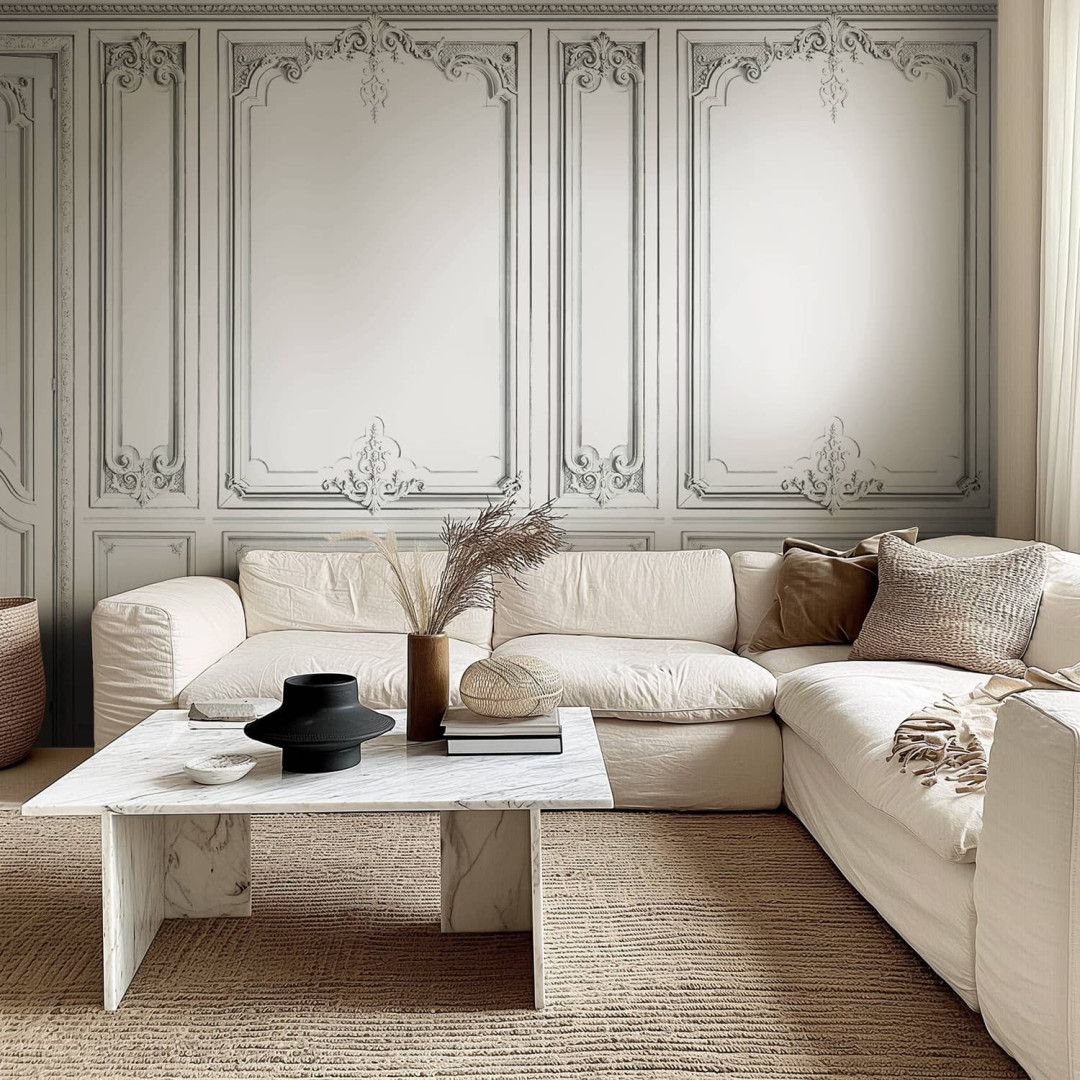 French panels wallpaper -...