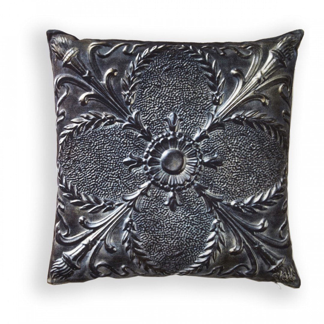 Pickled tin tile cushion (005D)