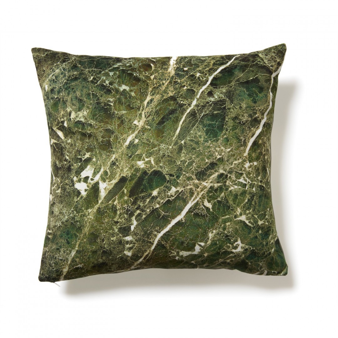 Coussin Marbre Emperador vert