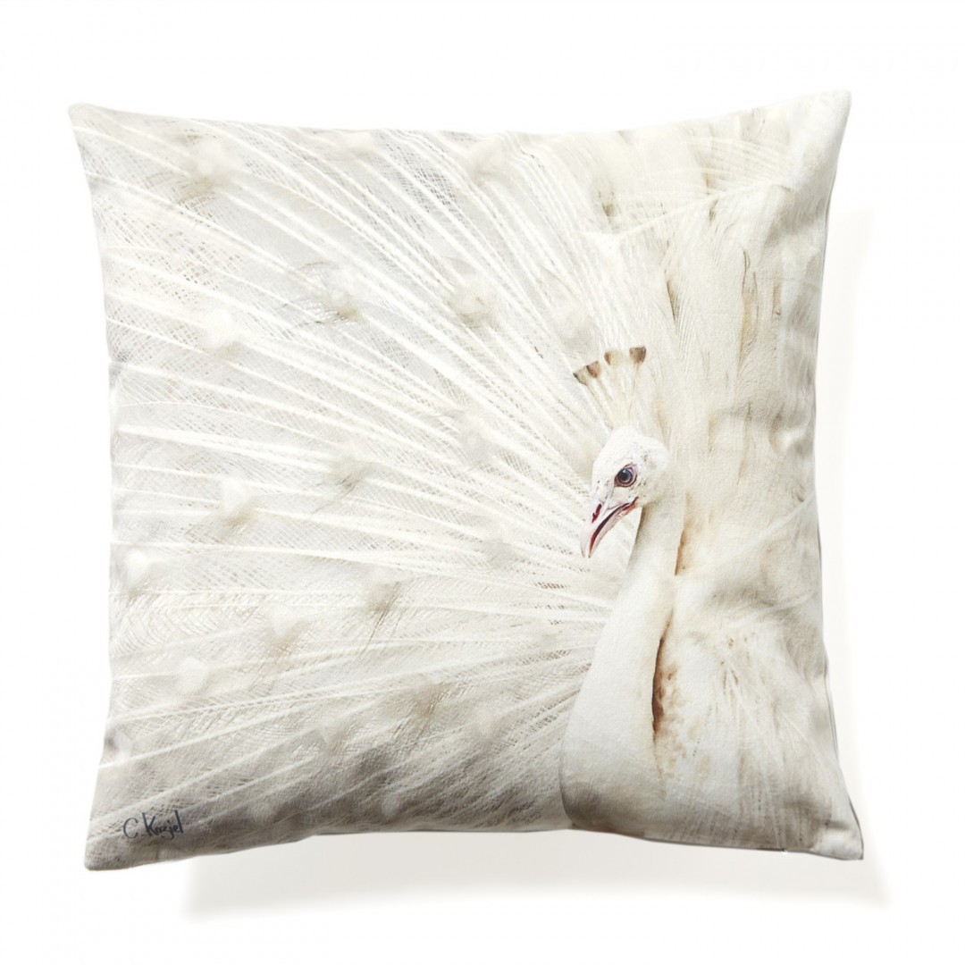 Peacock cushion