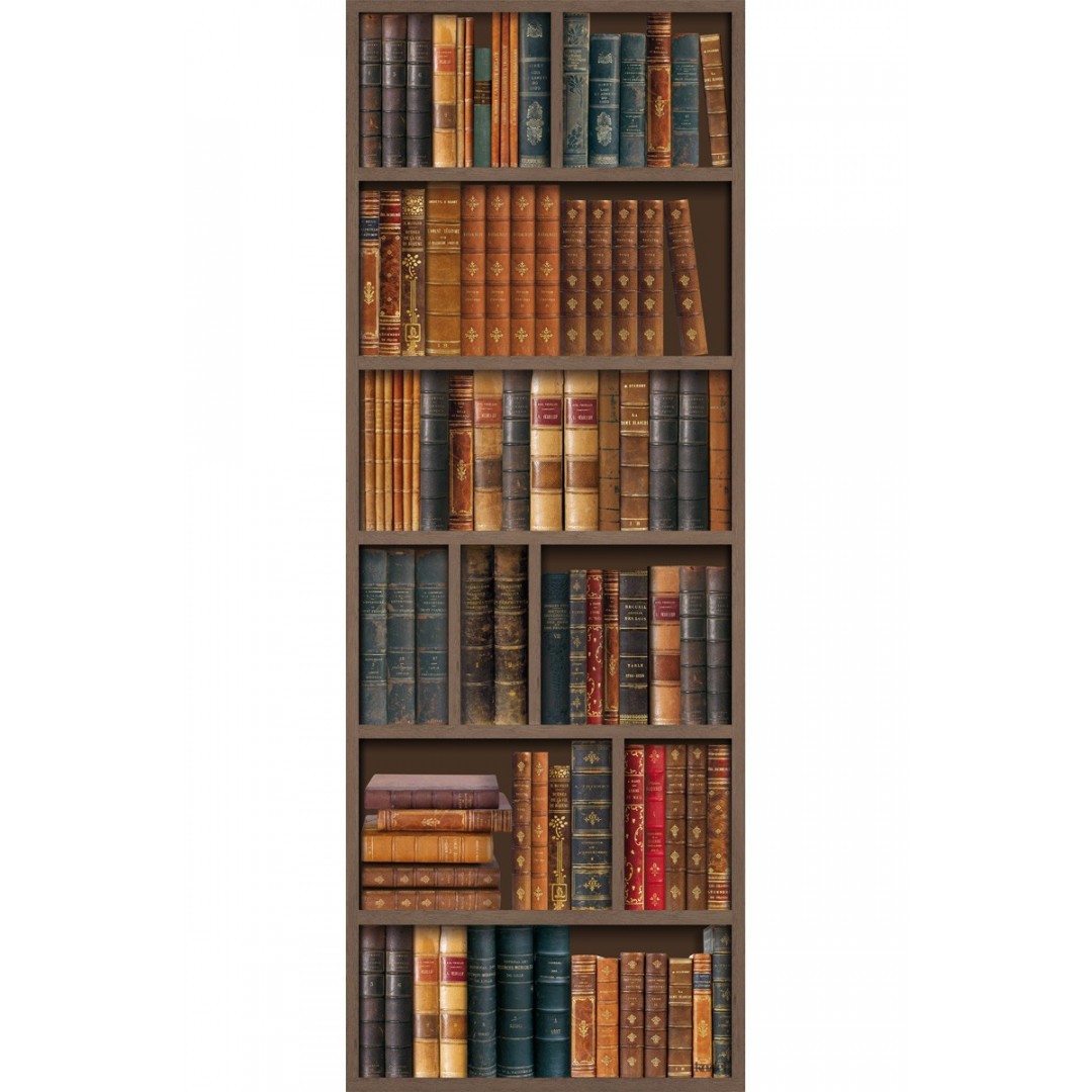 Old golden bookshelves mural (75 cm)