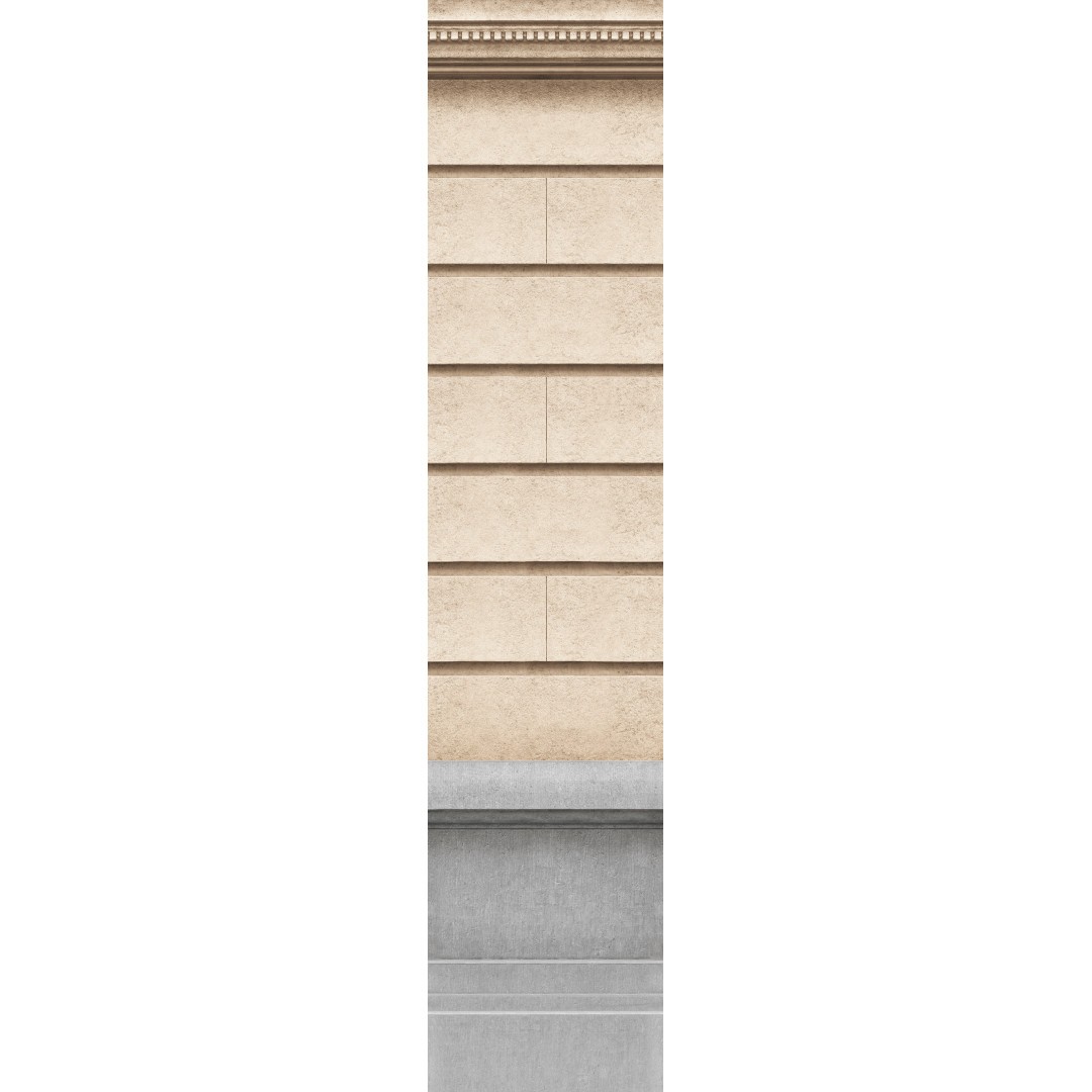 Narrow wall of haussmannian facade